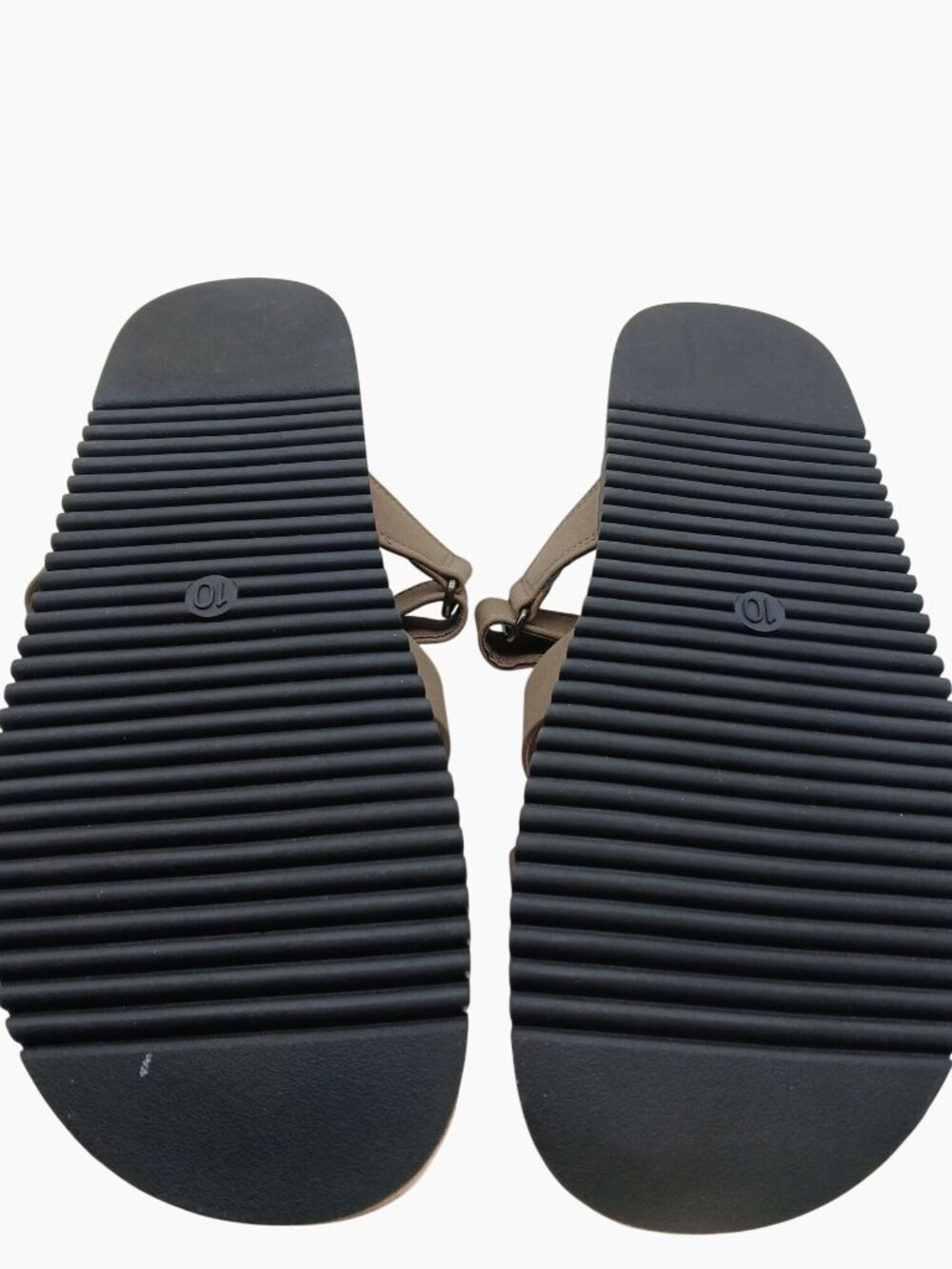 SM New York Womens Moana Slide Tan Sandals Size 10 Adjustable Shoes Minimalist - Picture 8 of 13